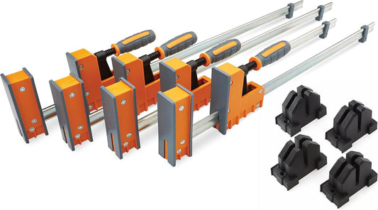 8pc Parallel Clamp Set, Includes 2 x 24" + 2 x 40" Woodworking Clamps with Rock-Solid
