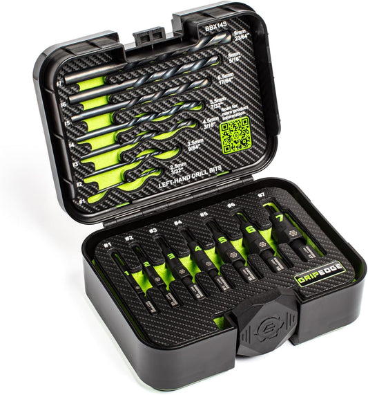 14PC G-FORS Extractor Set | Sizes #1 - #7 | Left Hand Drill Bits Included